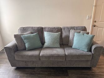 Gray Sofa/ Couch (pillows included)