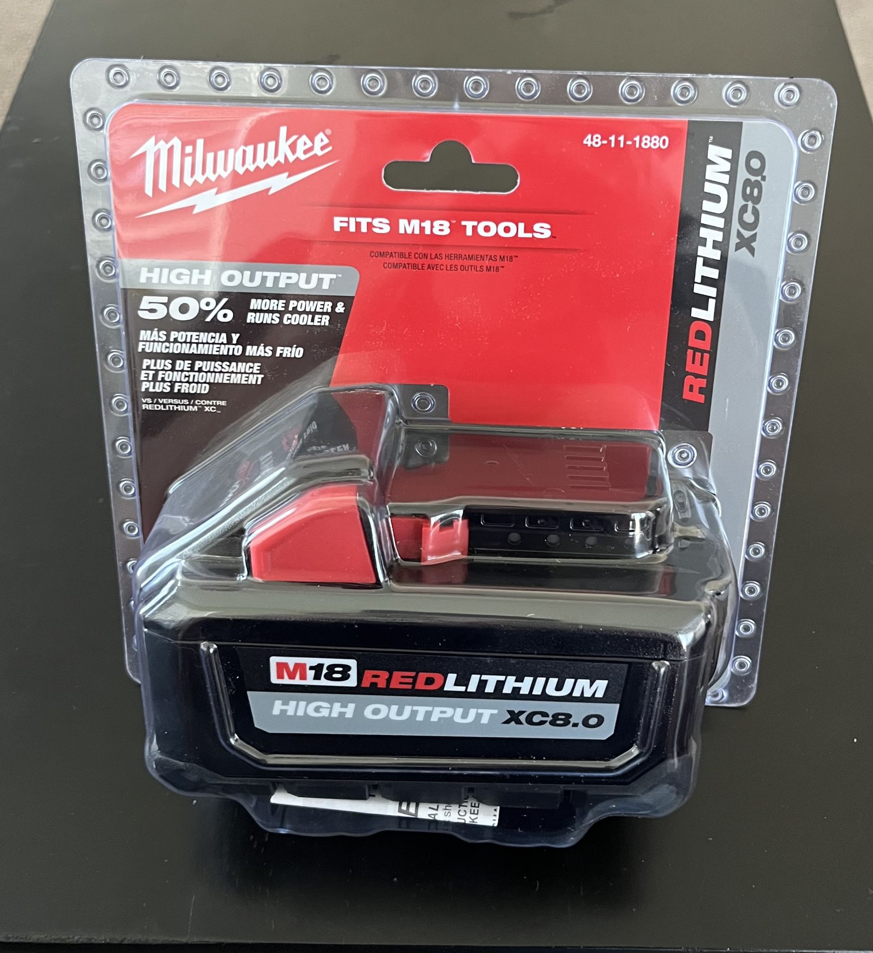 Milwaukee M18 HIGH OUTPUT XC 8.0 Ah Battery
