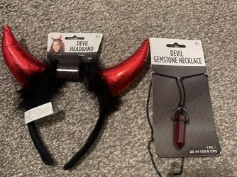 Halloween costumes & Accessories-Devil ears & Necklace Pendant