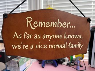 Funny Family Hanging Wood Sign