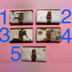 New Leather Cowhide Wallet -Different Colors see availability in the description