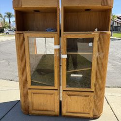 Corner Display Cabinets - Glass Doors - Must Pick Up