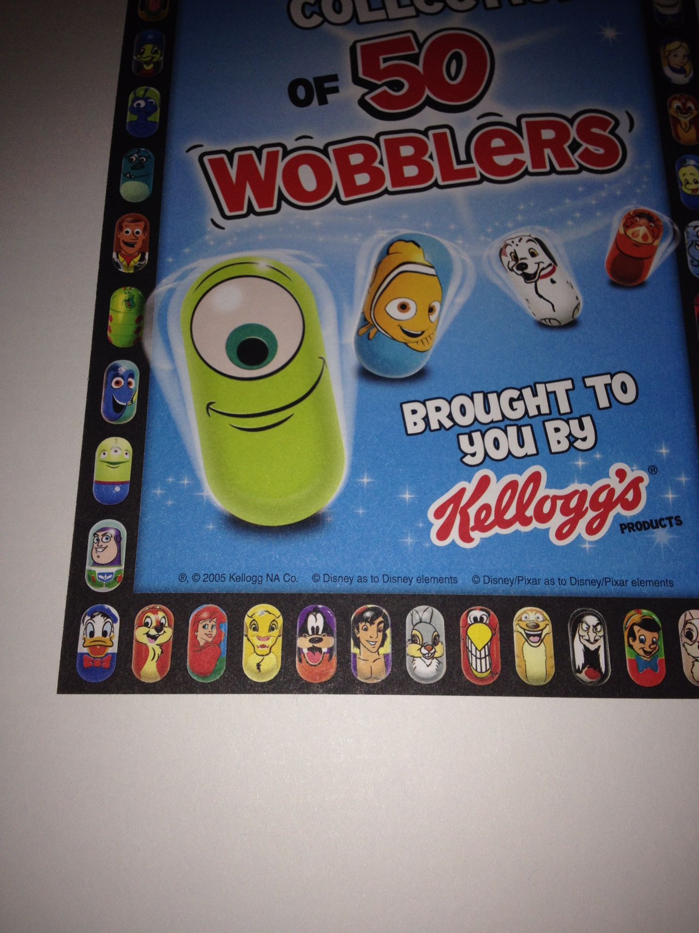 50 DISNEY WOBBLERS!! NEW!!!