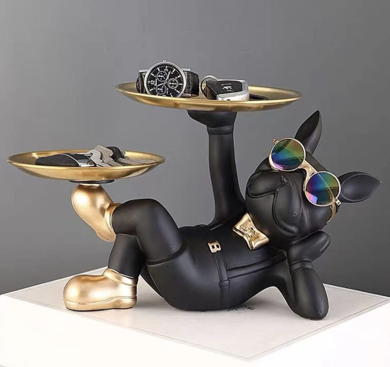 Black French Bulldog Figurine