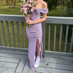 Purple Homecoming Dress Long Dress Size Small worn once, glittery