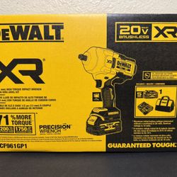 DEWALT 20V MAX XR Cordless Impact Wrench Kit, 1/2” Hog Ring, High Torque, Brushless, Includes Battery & Charger 