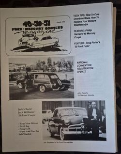Ford Mercury owners club 49/50/51 magazines jan 1994-Dec 1994 from panorama city ( at least 20-30 )