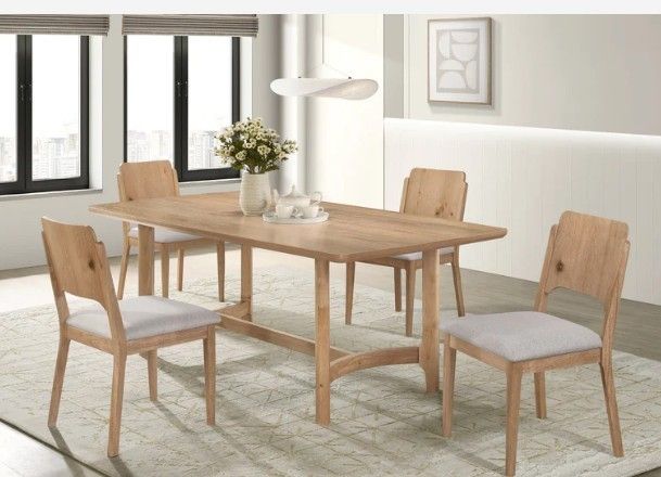 Modern Minimalist Dining Table Set (Table + 4 Chairs)