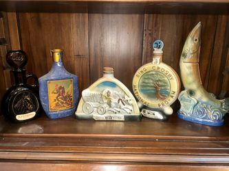 Bundle deal of old collectible liquor bottles
