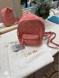 Authentic Christian Dior Cannage Mini Backpack Pink
