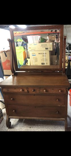 Antique Dresser With Mirror