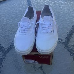 Sz 10.5   Wht Vans