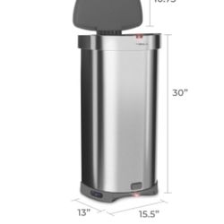 EyeVac+ 2-in-1 Touchless Trash Can with Automatic Vacuum