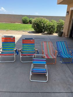 Outdoor beach style chairs