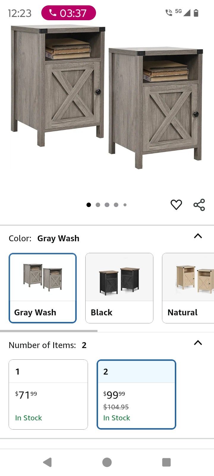 FARMHOUSE 3 PIECE 2 SIDE TABLES AND 1 TV/ STAND