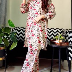 Khaddar Co Ords Set Size 42