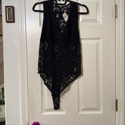 Black Bodysuit, Size 2X Lacy And Very Sexy $1