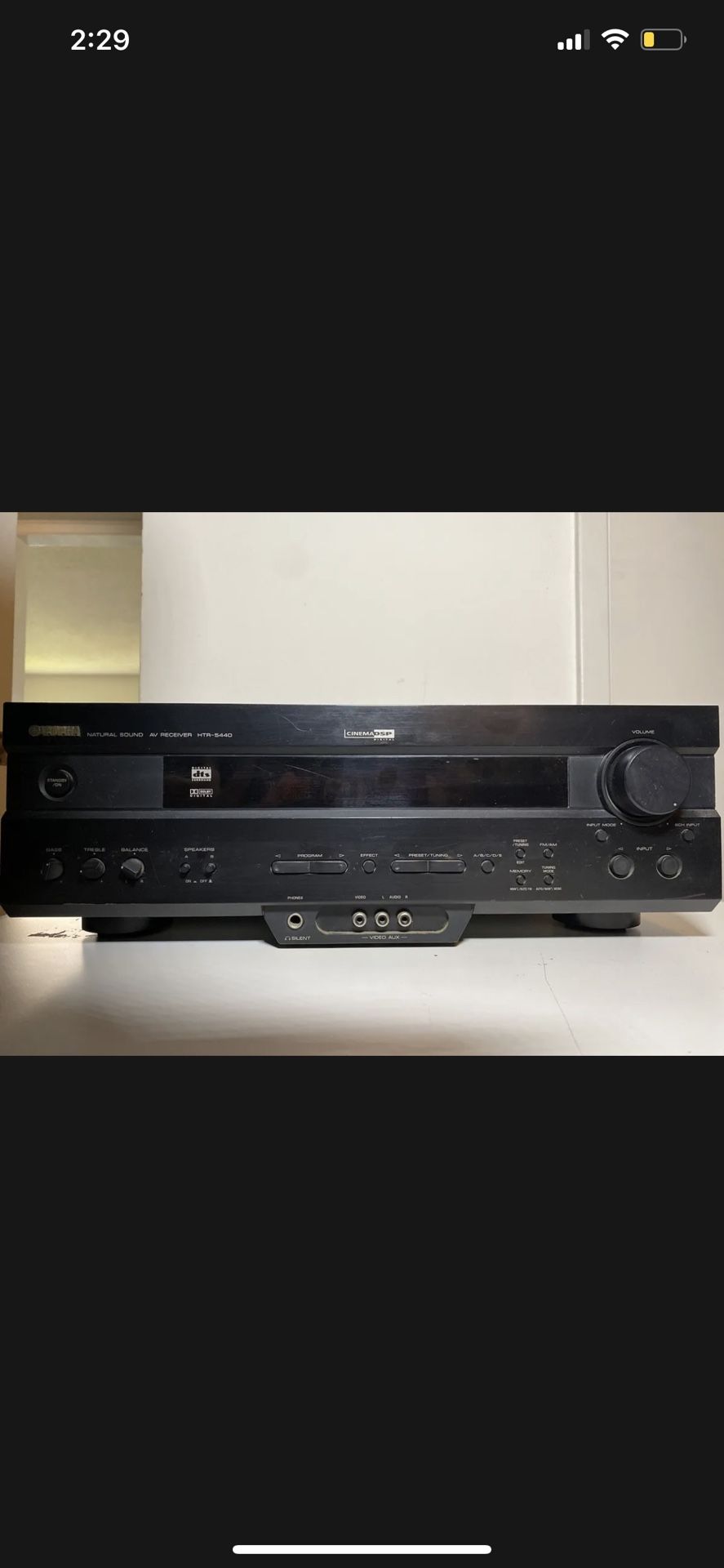 Yamaha HTR-5440 5.1 Channel Dolby Digital / DTS Stereo A/V Receiver Works Great