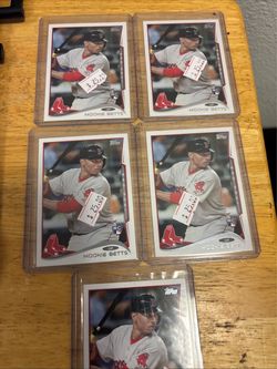 2008 TOPPS "UPDATE" #US-26 MOOKIE BETTS RC RED SOX, DODGERS LOT OF 5