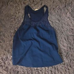 converse Navy Blue Lace Racerback Tank Top