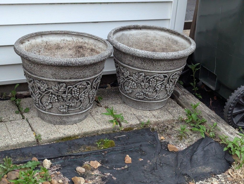 2 flower pots