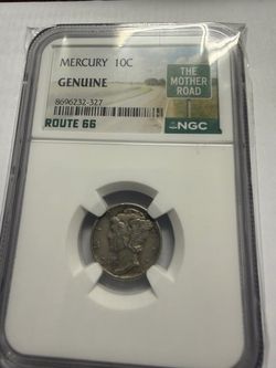 1941 Mercury Dime NGC Genuine Route 66
