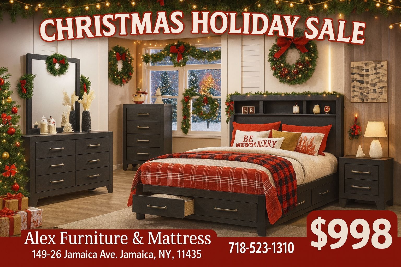 stunning complete bedroom set for ONLY $998!