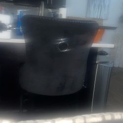 2 Black Velvet Kitchen Counter Stools 