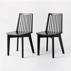 **** 2PK Black Dining Chair- Treshold Studio Mcgee*****