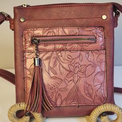Liz Soto Red Wine Leather Hand Bag