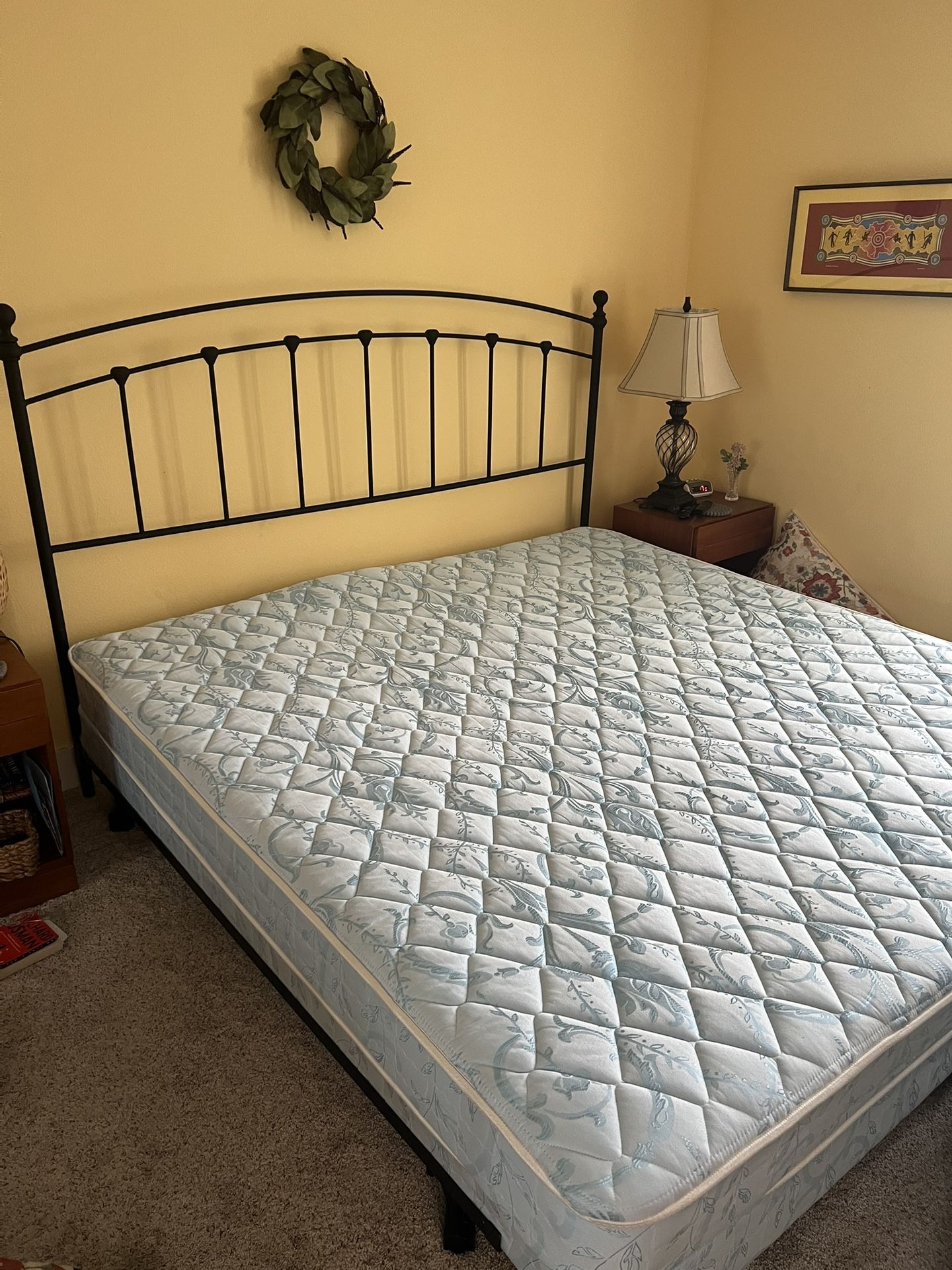King-size Headboard and frame. Box Spring & Mattress, If wanted,