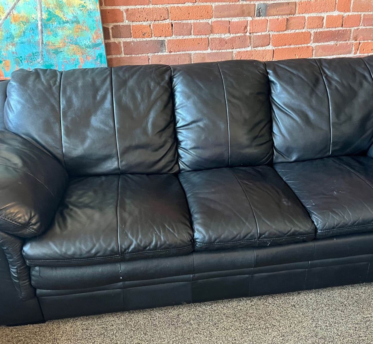 Black Leather Couches