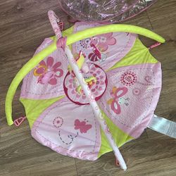 Brights Star Play Gym And Tummy Time Mat With Music And Removable Toys For Babies