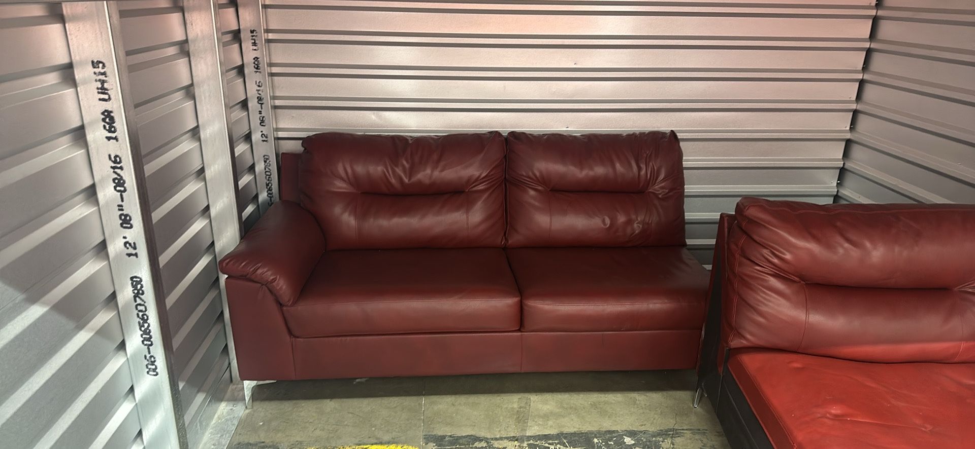 RED L Shaped Couch