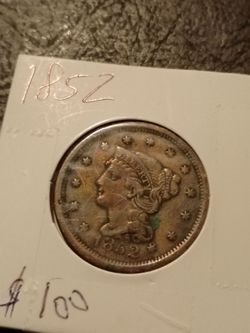 1852 large cent
