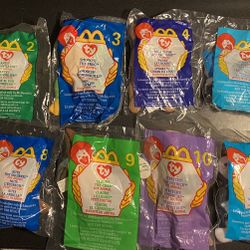 1999 McDonald’s Happy Meal Ty Beanie Babies Full Collection #1-12 New/Sealed