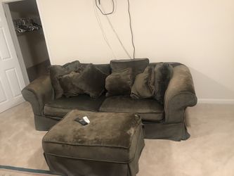 Three piece couch, love seat and arm chair. Used Condition. Moving must sell.