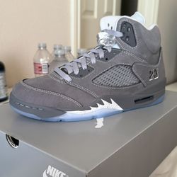 Air Jordan 5 Retro Wolf Grey Size 12