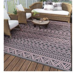 MontVoo Outdoor Rug 8x10 Waterproof Outdoor Patio Rug Mat