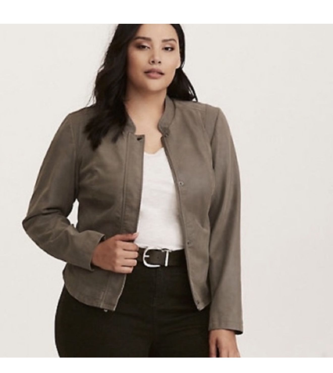 Soft Faux Leather Moto Jacket