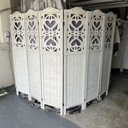 🌟Beautiful 6 Panel Wood Room Divider 🌟
