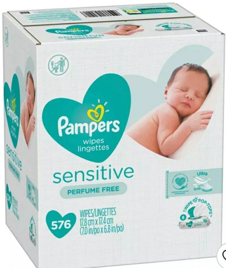 PAMPERS Wipes - Sensitive - 576 count