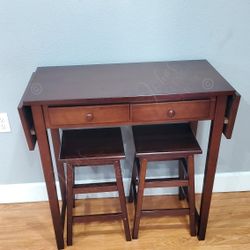table with 2 stools
winsome mercer double drop leaf 
