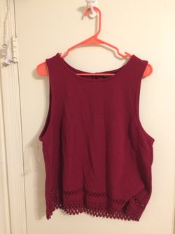 Red tank blouse