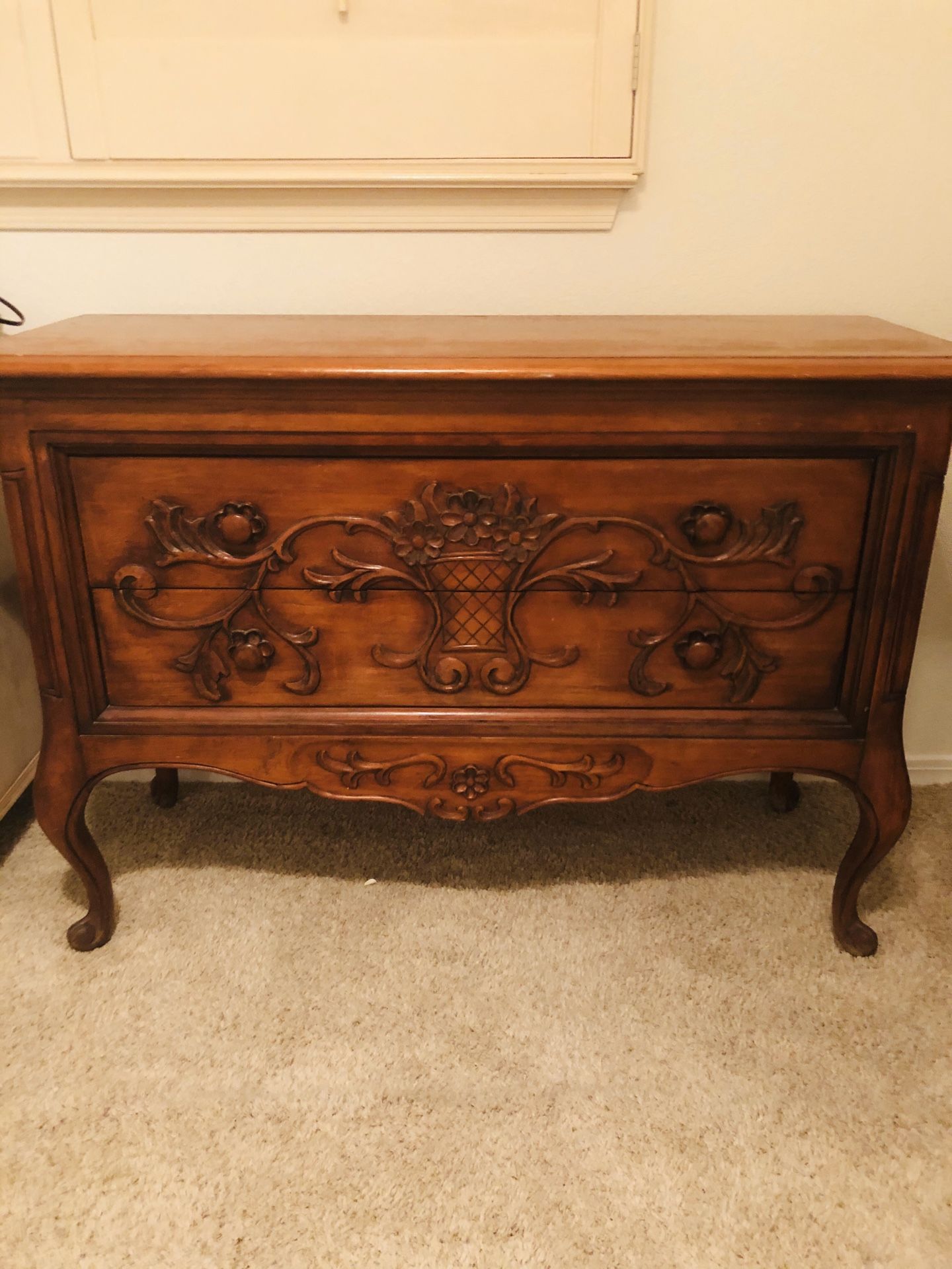 French Provential antique two draw dresser