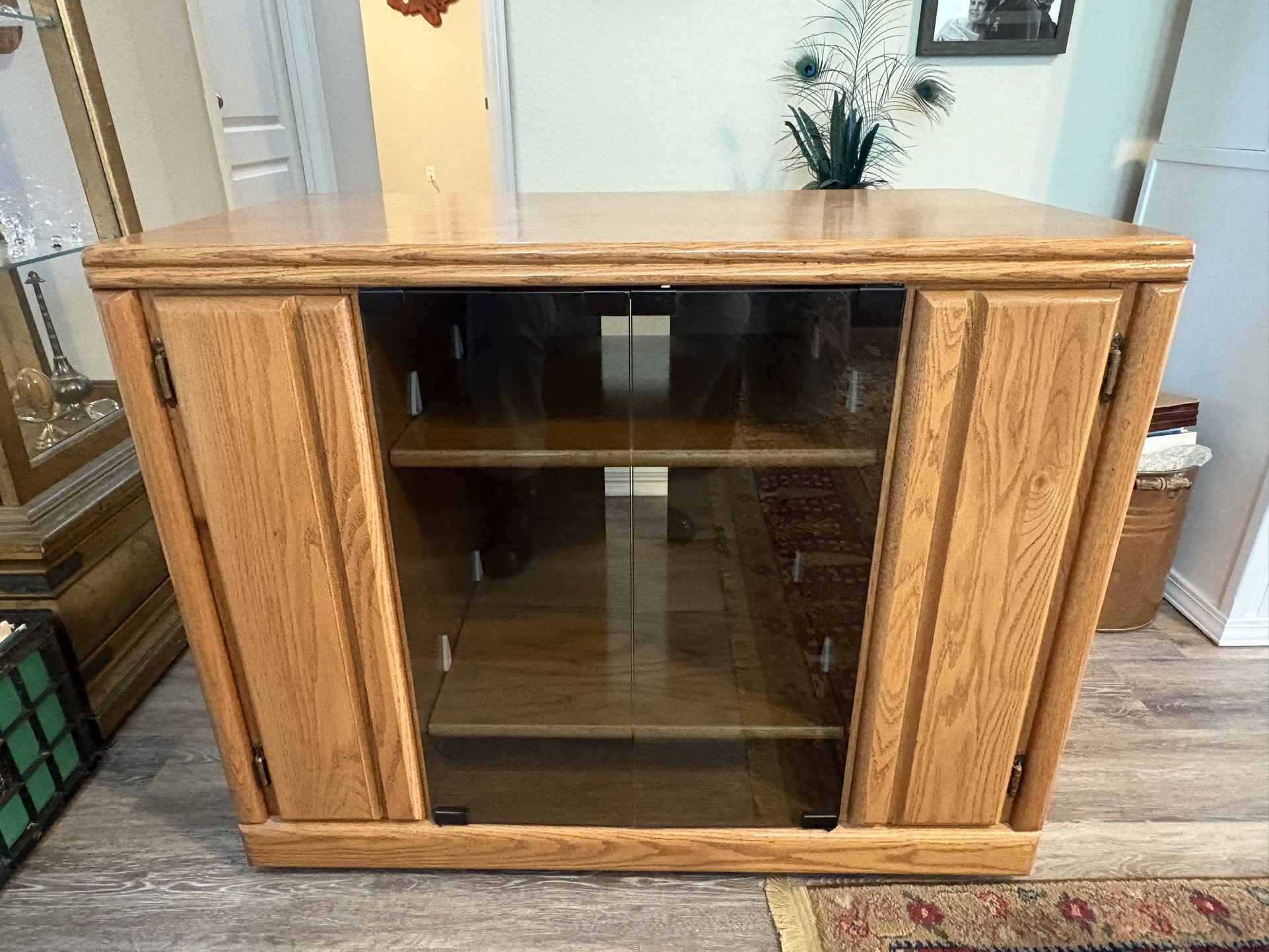 Hardwood Oak Entertainment Center
