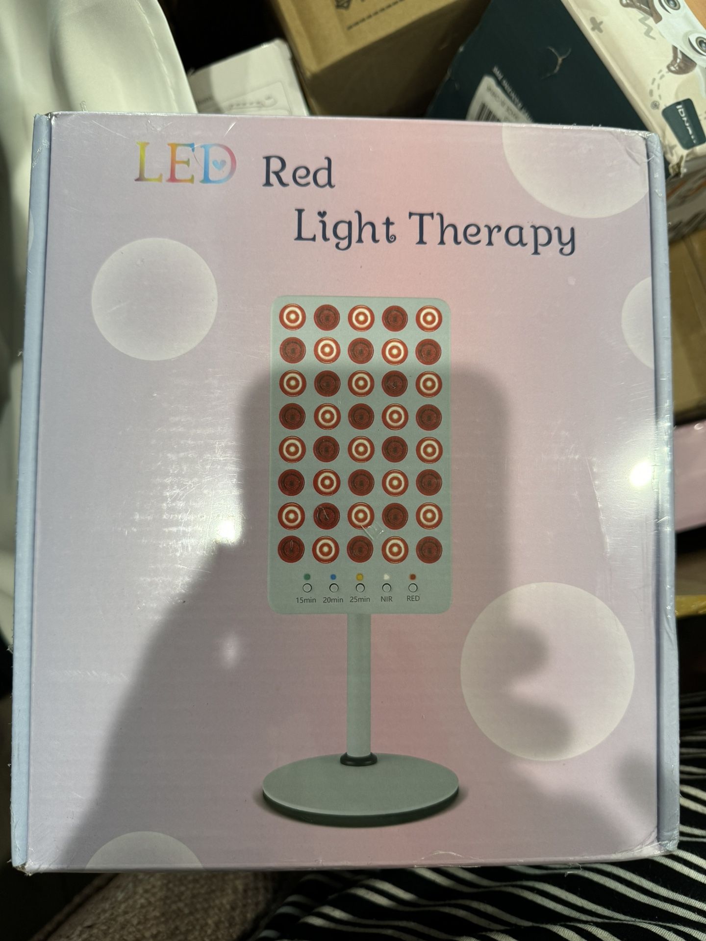 Red Light Therapy for Face and Body with 660nm and 850nm Near Infrared Light.Dual Chip with 40 LEDs360 Degree Rotation with Timer Panel and Protectiv