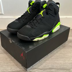 Air Jordan 6 Retro Black/ Electric Green 9.5