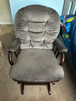 Gray glider chair