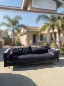 Article Blue Velvet Sofa